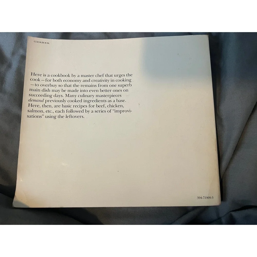 Michael Field's Culinary Classics & Improvisations Cookbook Vtg 1973 Paperback